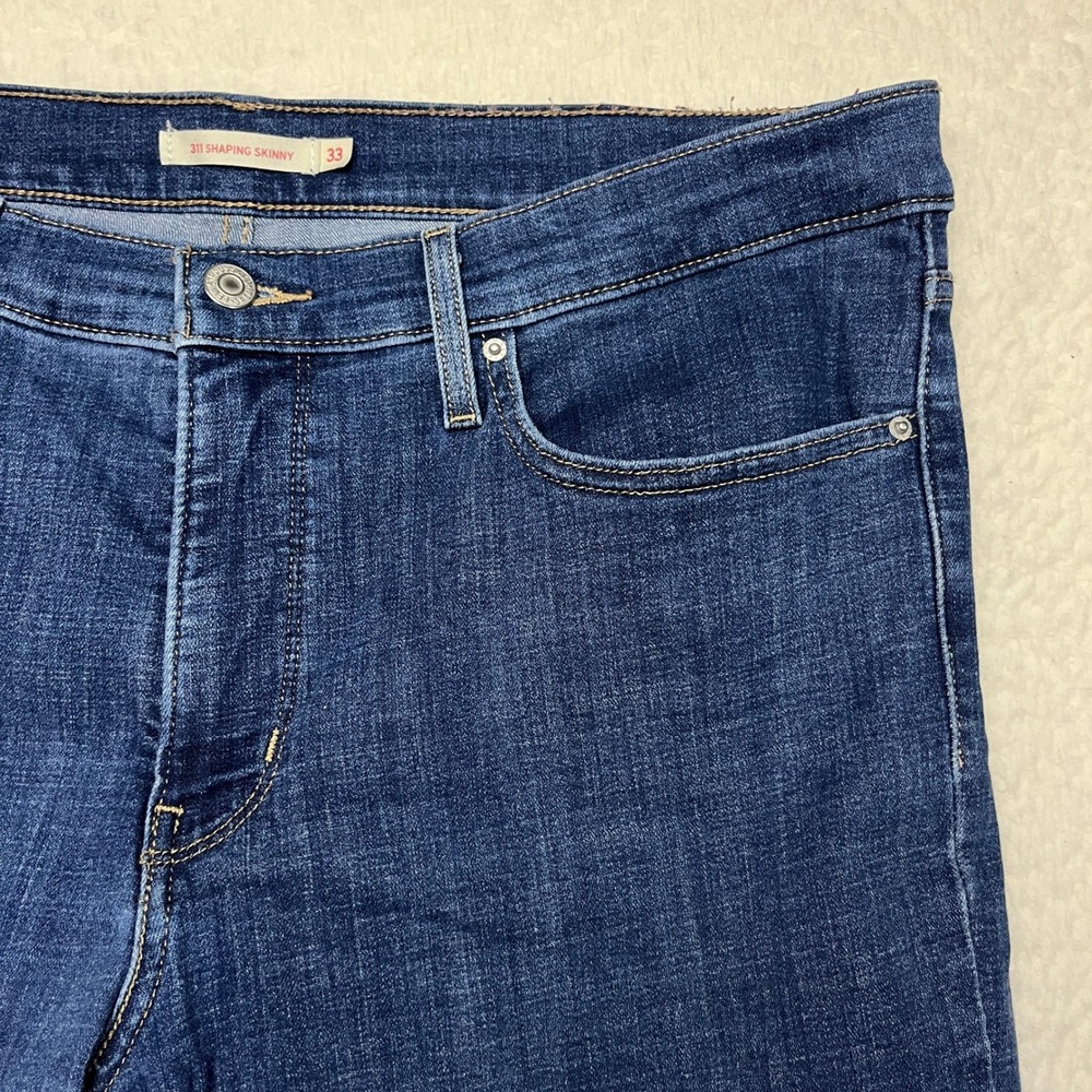 Levi's Jeans Womens 33 Blue 311 Shaping Skinny Mid Rise Raw Hem Denim 19626-0471